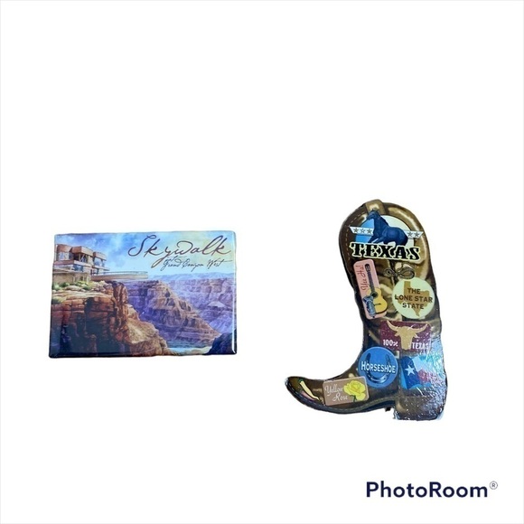 Refrigerator Magnet Bundle Texas Boot Sky Walk Grans Canyon - Picture 1 of 3